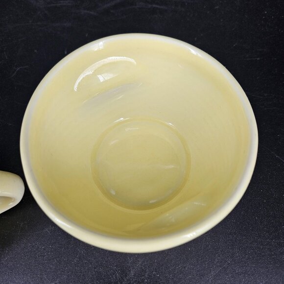 Vintage Iroquois Russel Wright Casual China Creamer Sugar Bowl Set Yellow USA - Picture 6 of 14